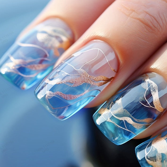 Colorful Press-On Nail Stickers