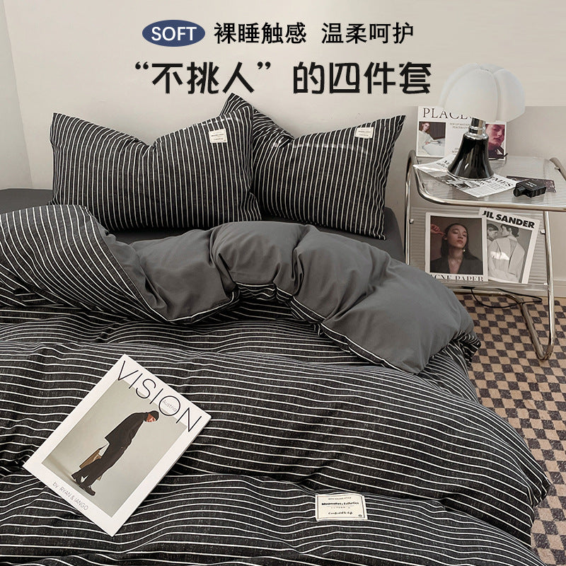 Washed Cotton Bed Sheet Set