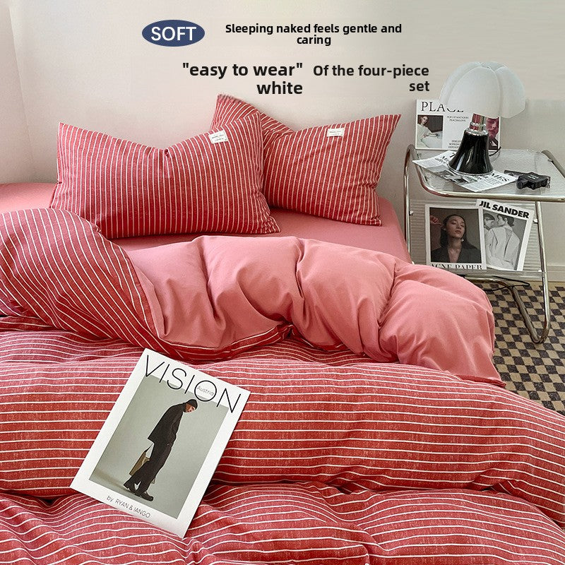Washed Cotton Bed Sheet Set