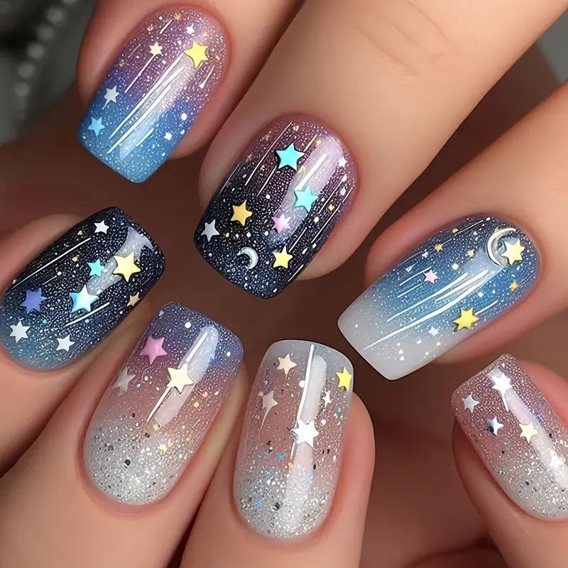 Colorful Press-On Nail Stickers