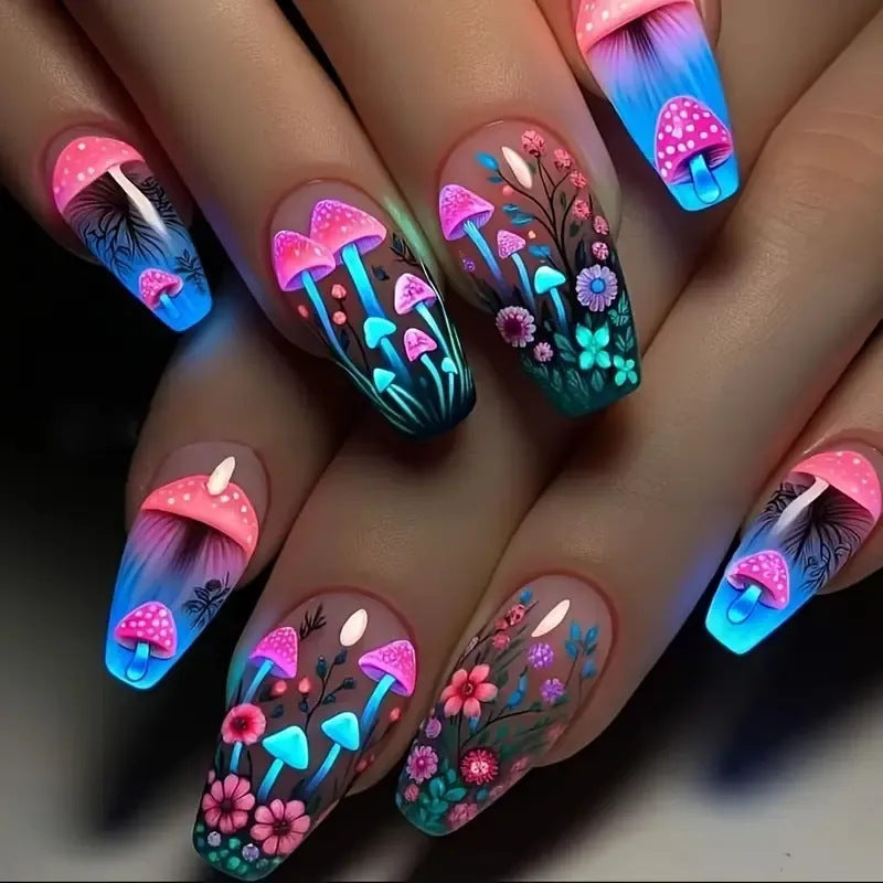 Colorful Press-On Nail Stickers