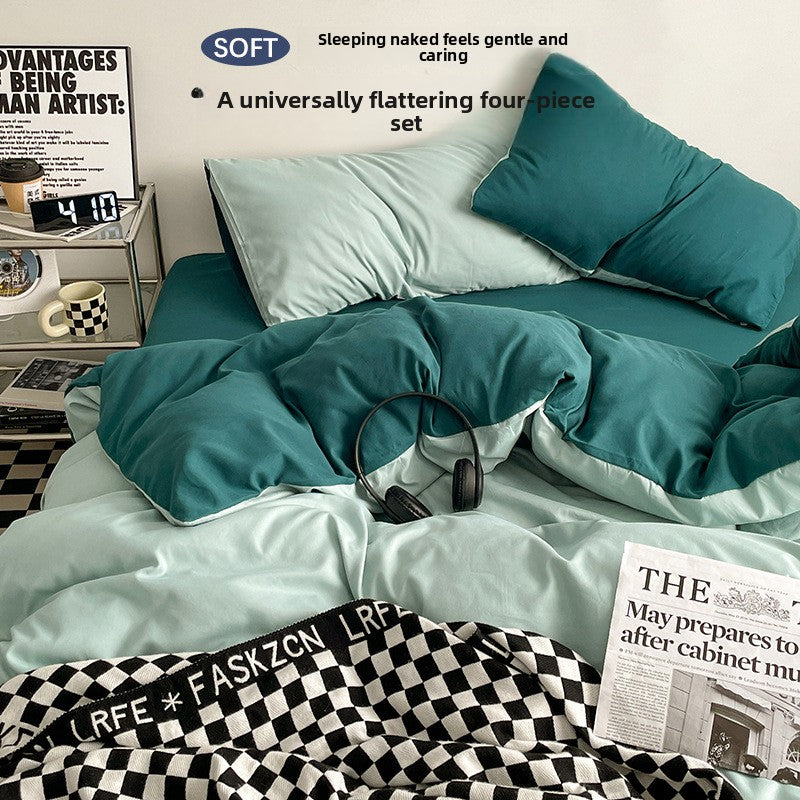 Washed Cotton Bed Sheet Set