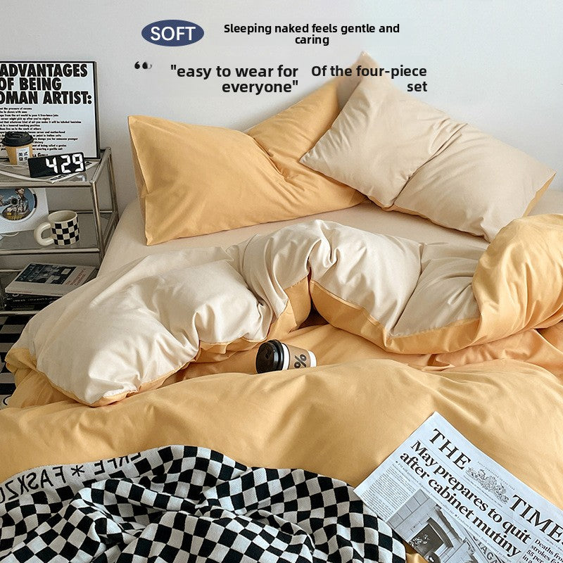 Washed Cotton Bed Sheet Set