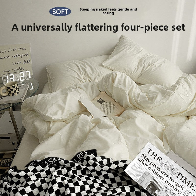 Washed Cotton Bed Sheet Set