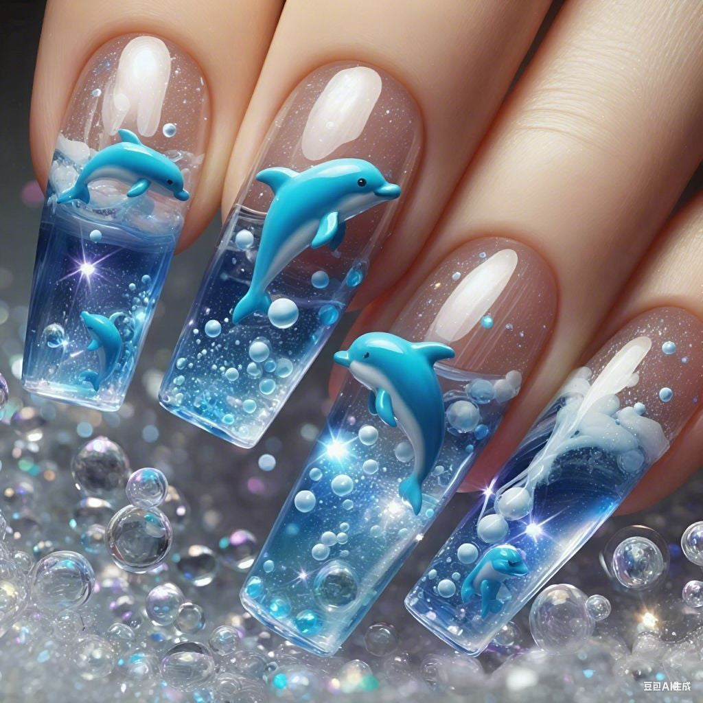 Colorful Press-On Nail Stickers