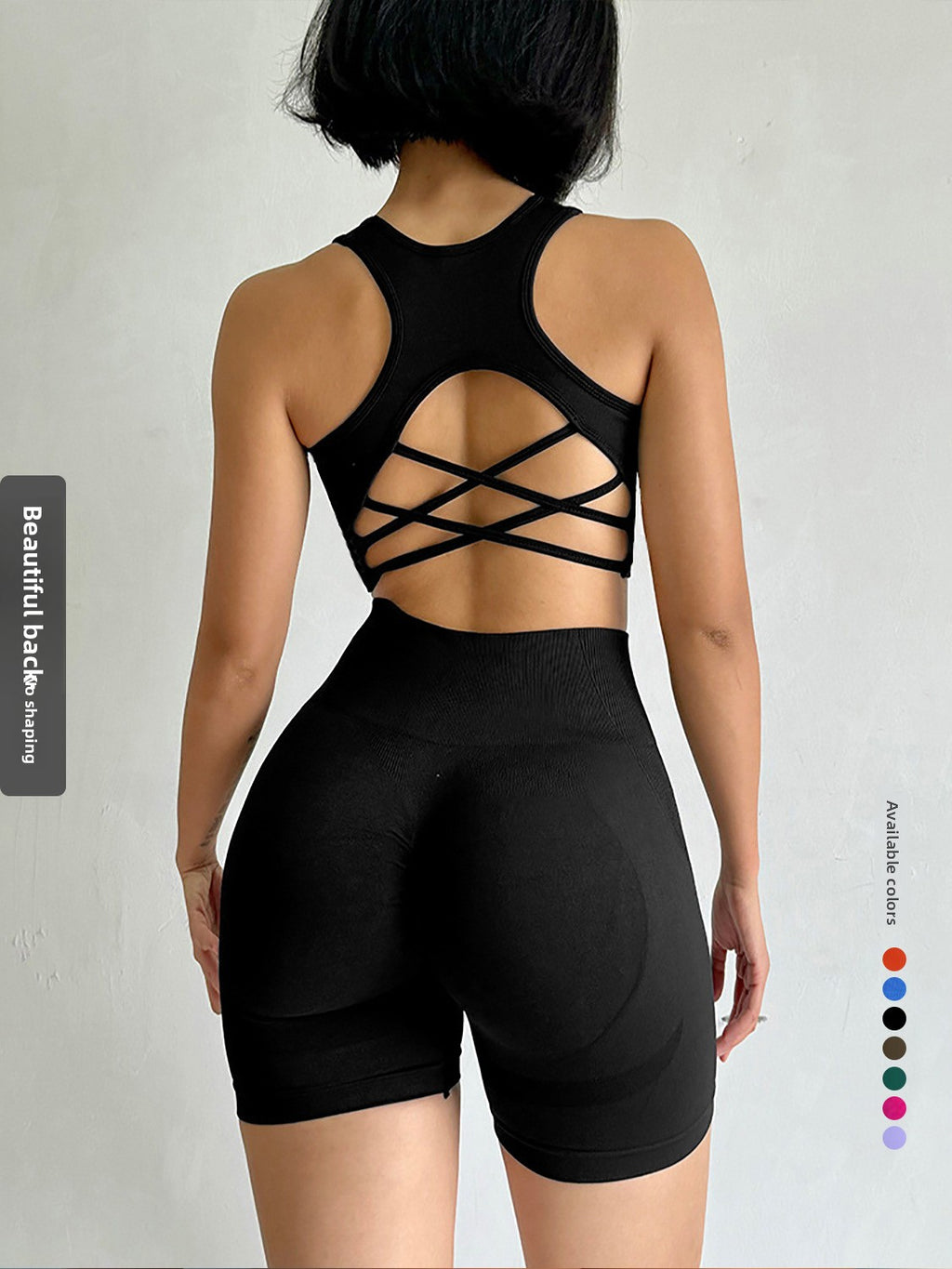 Women's Seamless Yoga Sports Set with Built-in Bra