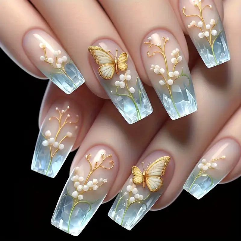 Colorful Press-On Nail Stickers