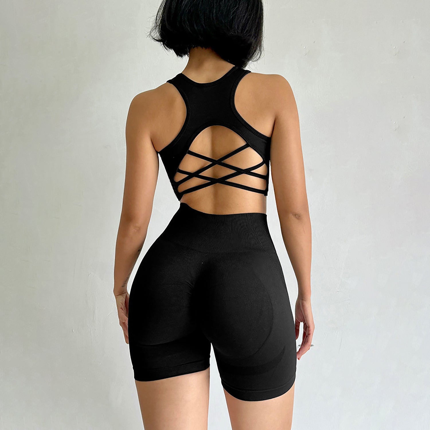 Women's Seamless Yoga Sports Set with Built-in Bra