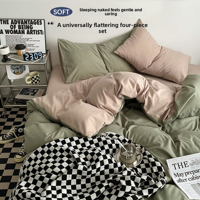 Washed Cotton Bed Sheet Set