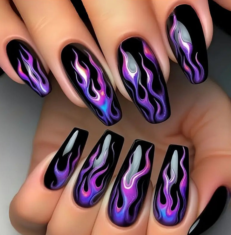 Colorful Press-On Nail Stickers