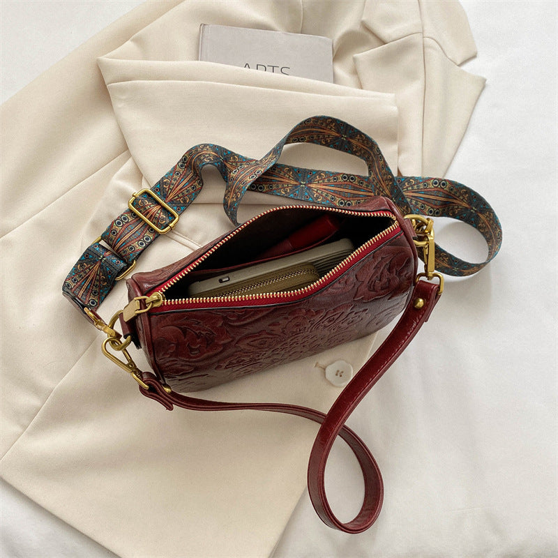 Chinese Style Embossed Crossbody Women Bag
