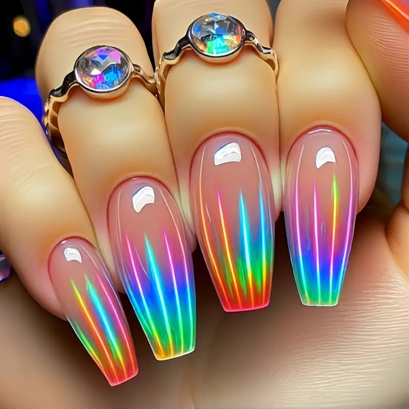 Colorful Press-On Nail Stickers