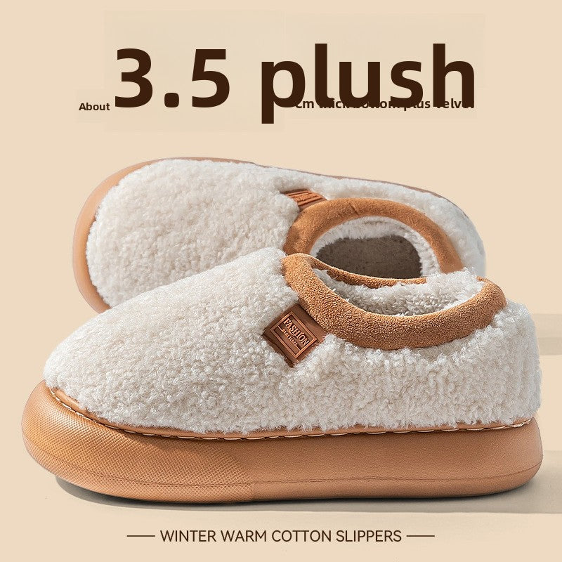 Plush Lined Winter Slippers for Women