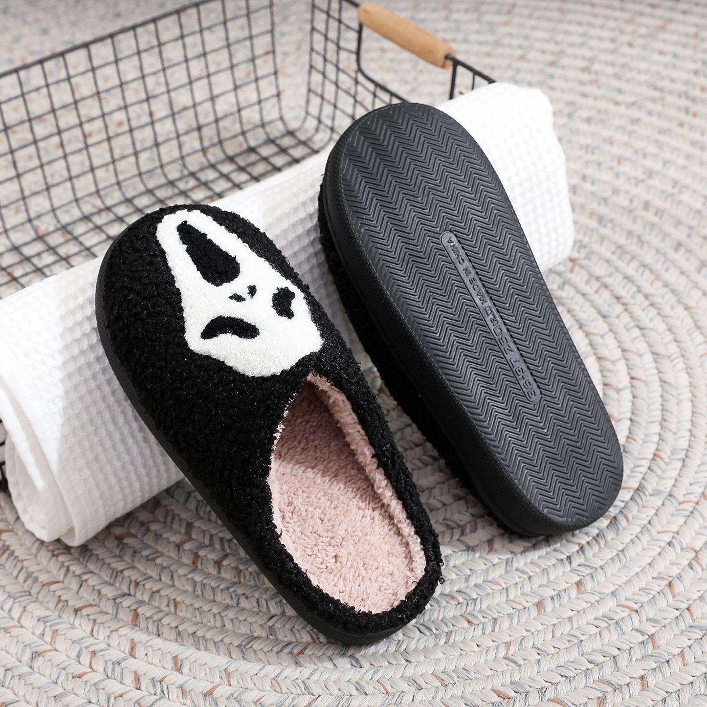 Halloween Plush Slippers Funny Design