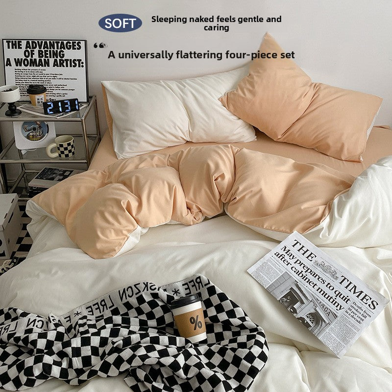 Washed Cotton Bed Sheet Set