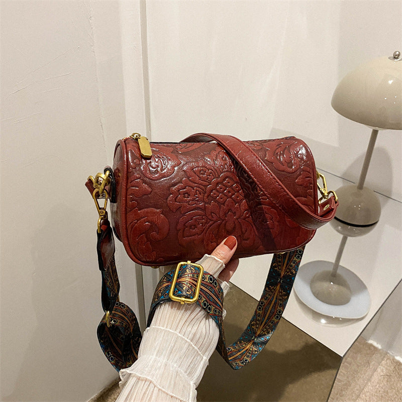 Chinese Style Embossed Crossbody Women Bag