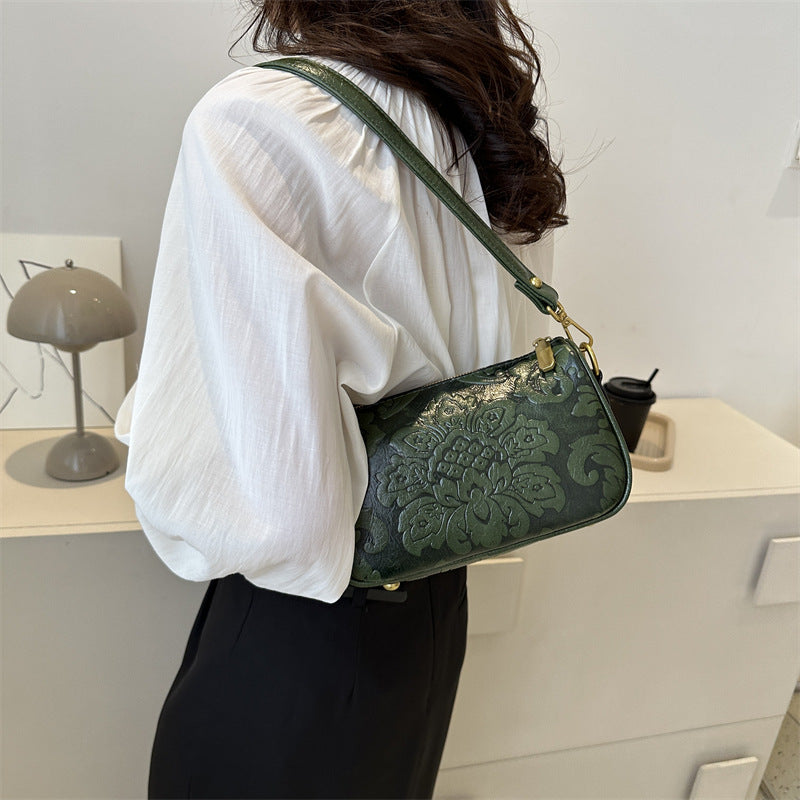 Chinese Style Embossed Crossbody Women Bag