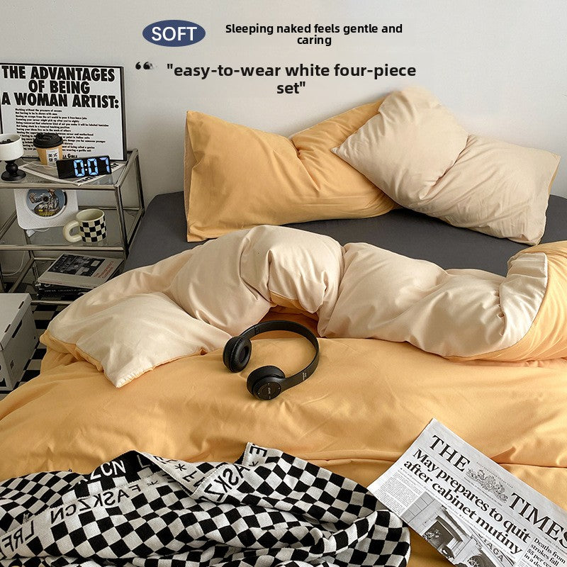 Washed Cotton Bed Sheet Set