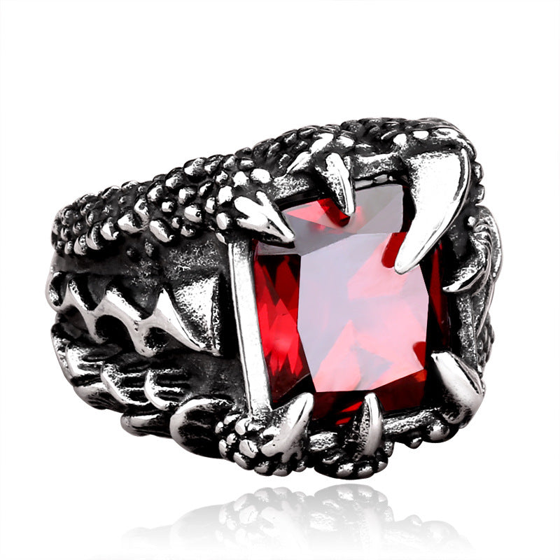 Dragon Claw Zircon Ring for Men