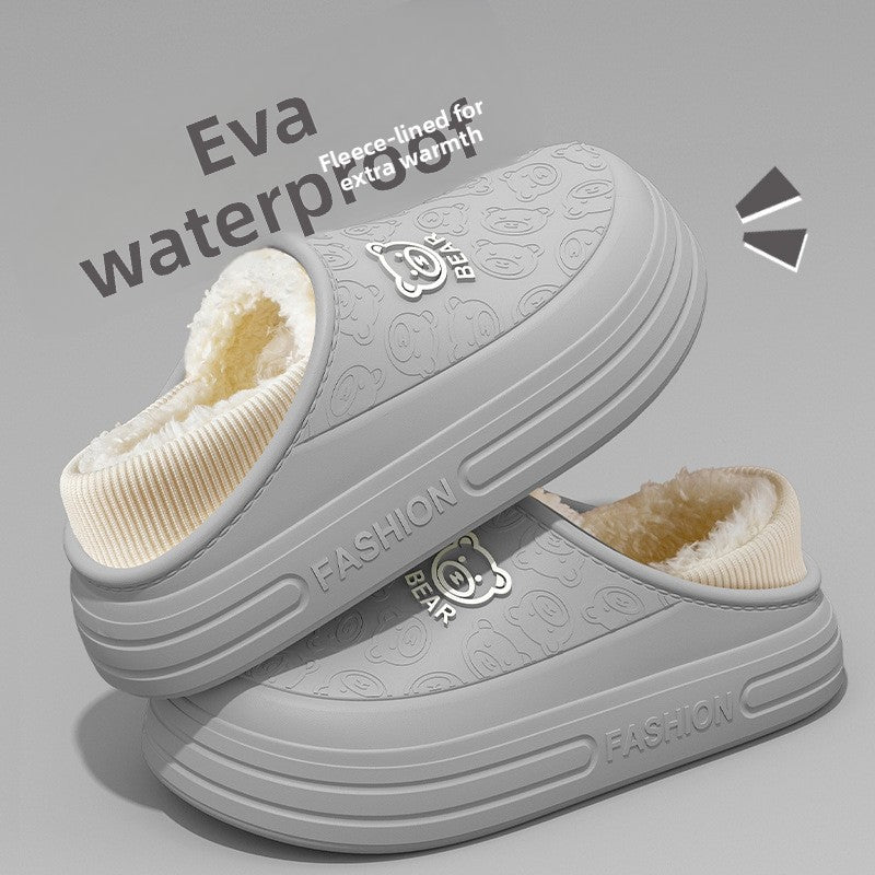 Plush Lined Winter Slippers for Women