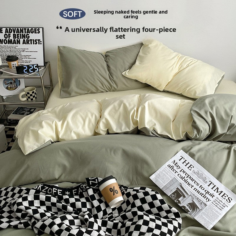 Washed Cotton Bed Sheet Set