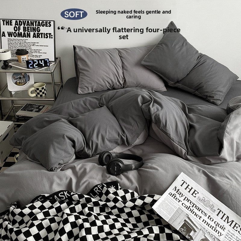 Washed Cotton Bed Sheet Set