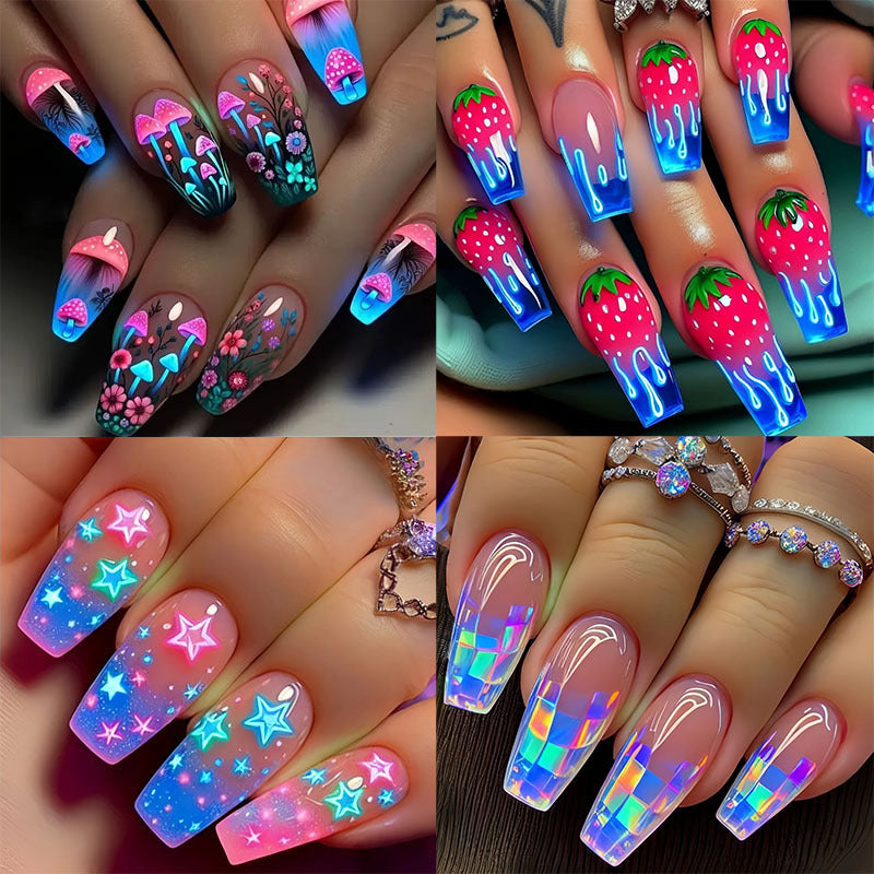 Colorful Press-On Nail Stickers
