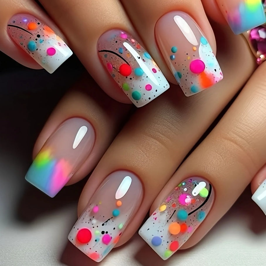 Colorful Press-On Nail Stickers