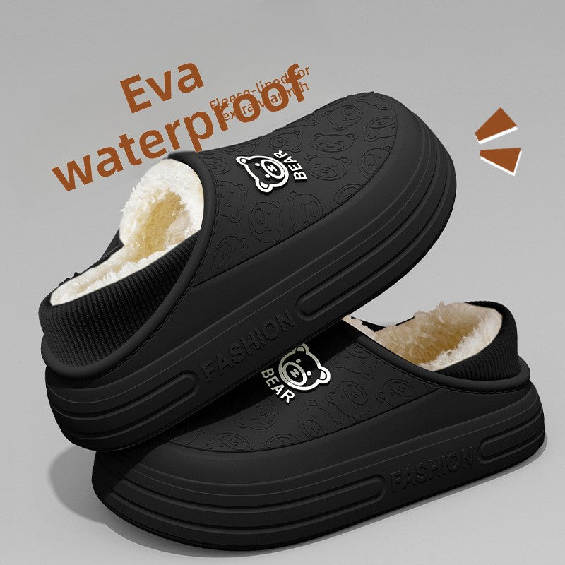 Plush Lined Winter Slippers for Women