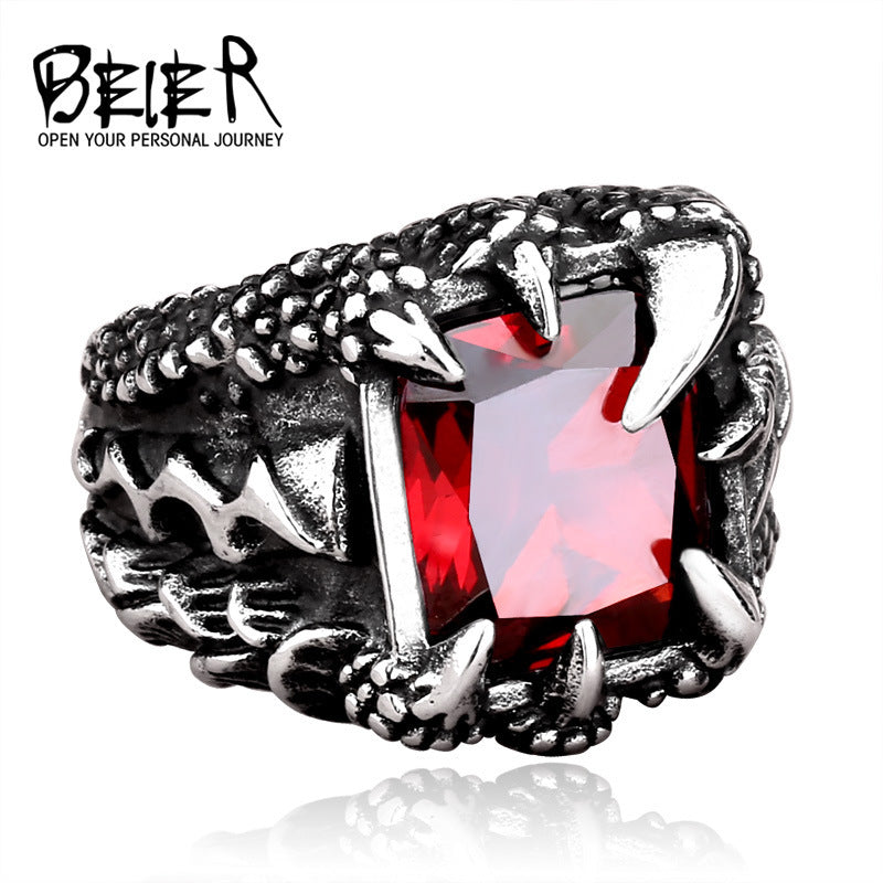 Dragon Claw Zircon Ring for Men