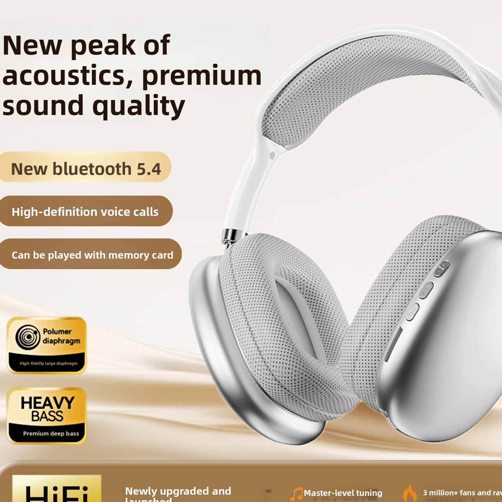Wireless Bluetooth Headphones with Long Battery Life