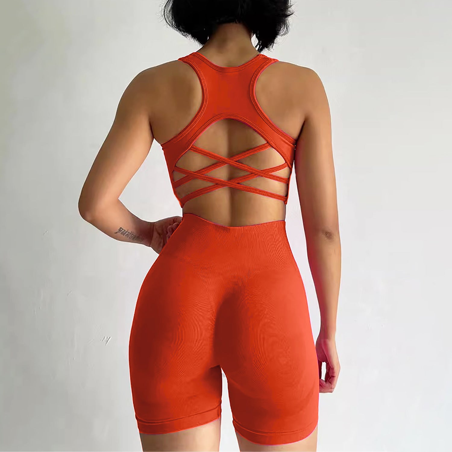 Women's Seamless Yoga Sports Set with Built-in Bra