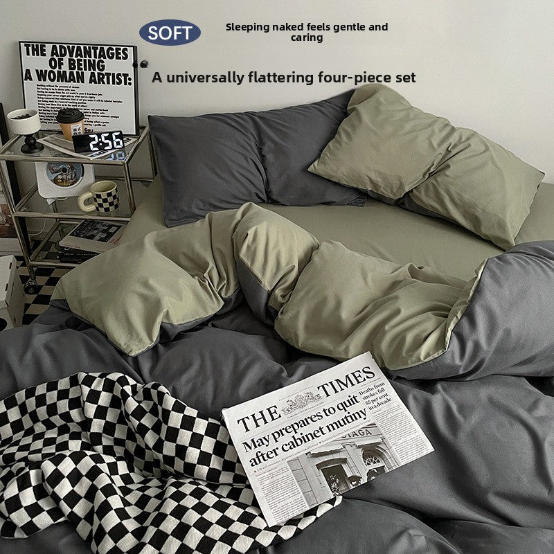 Washed Cotton Bed Sheet Set