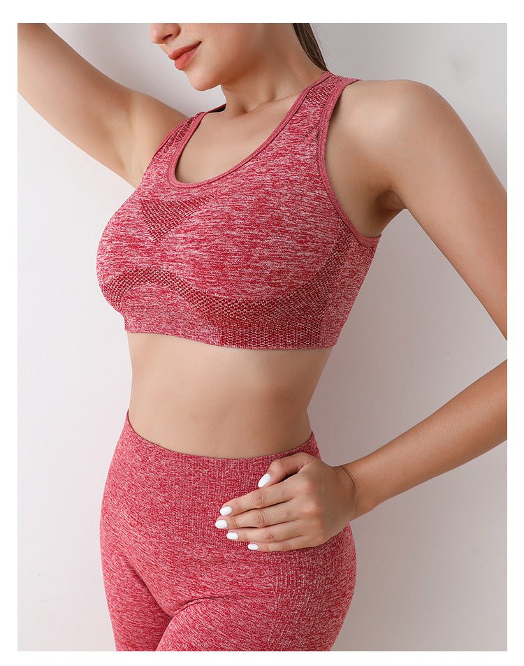 High Waist Yoga Fitness Set with Sports Bra