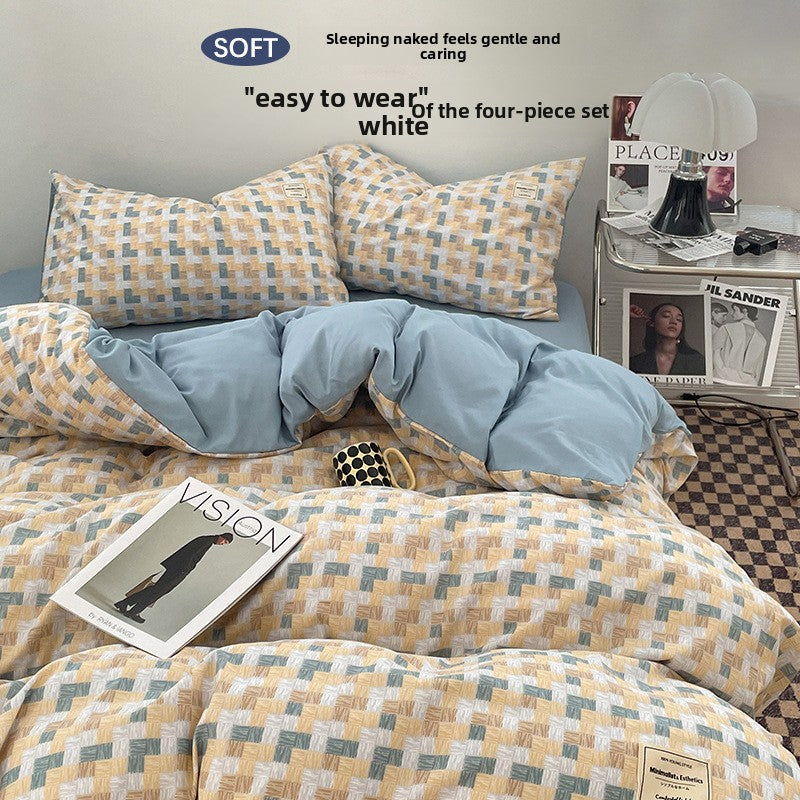 Washed Cotton Bed Sheet Set