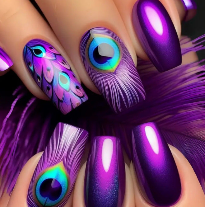 Colorful Press-On Nail Stickers