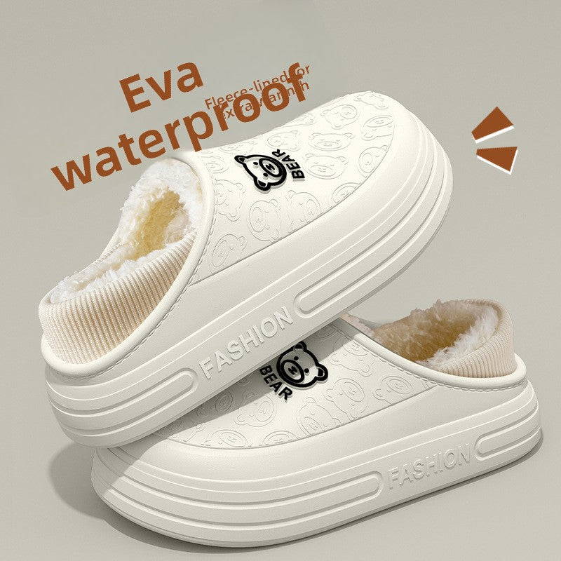 Plush Lined Winter Slippers for Women