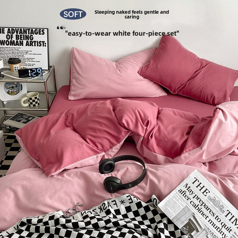 Washed Cotton Bed Sheet Set