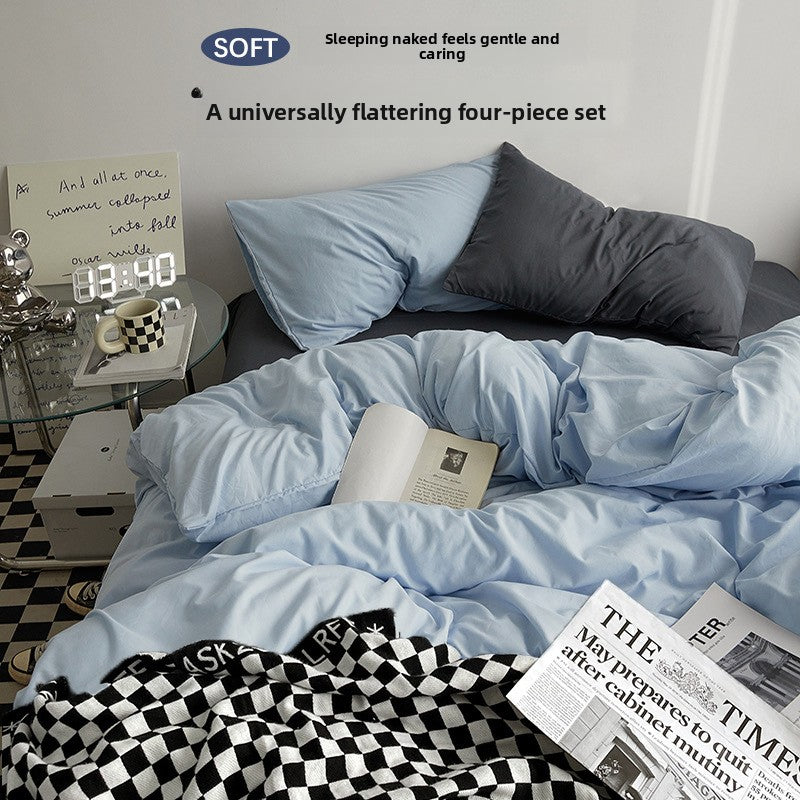 Washed Cotton Bed Sheet Set
