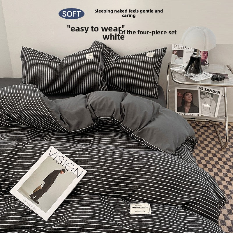 Washed Cotton Bed Sheet Set