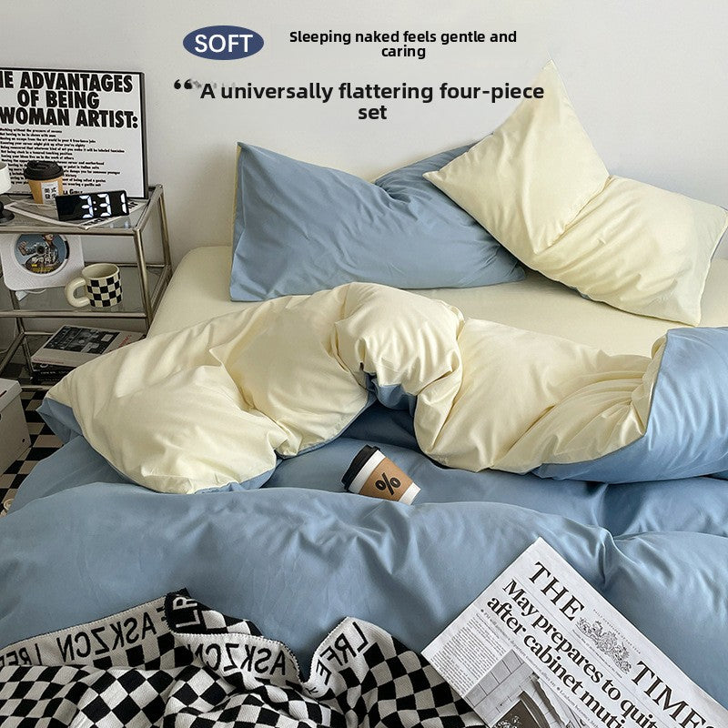 Washed Cotton Bed Sheet Set